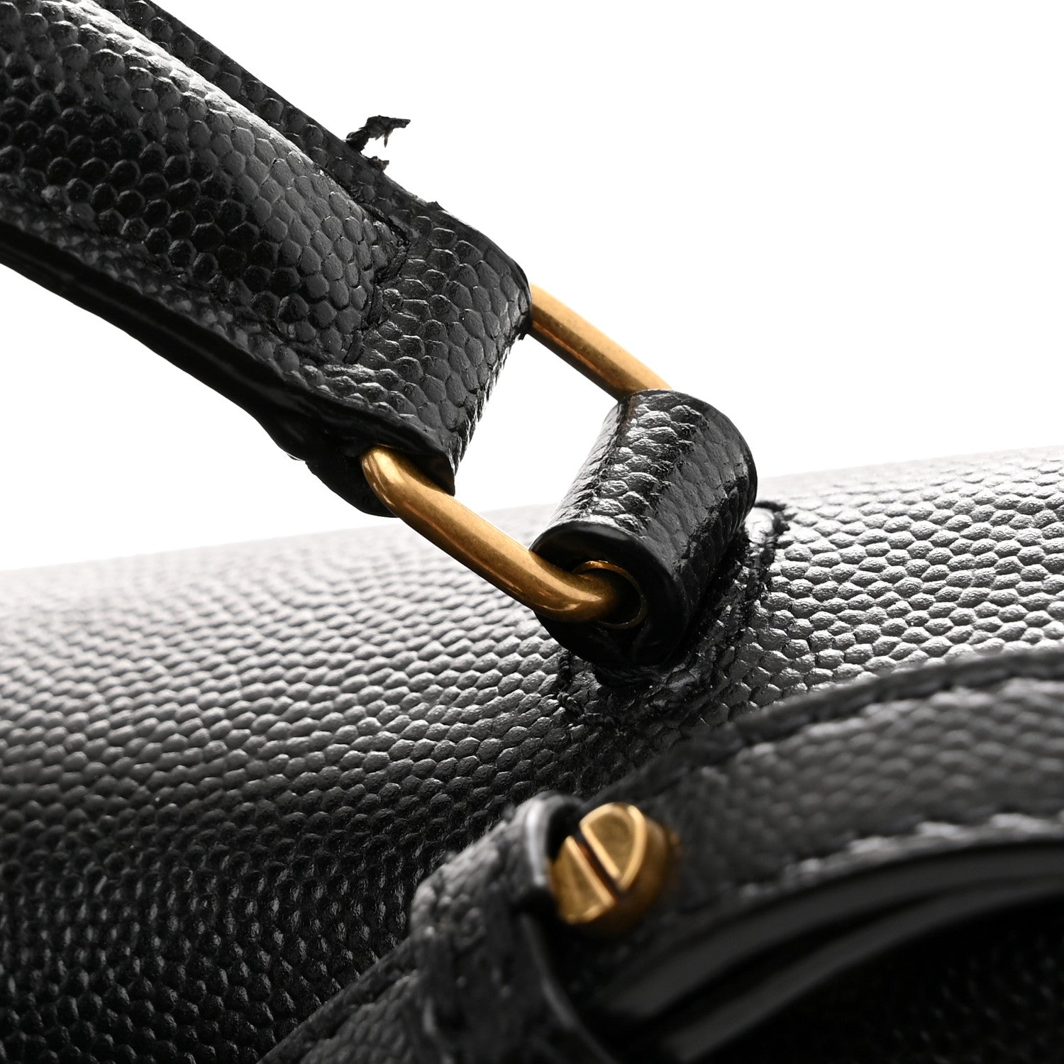 Saint Laurent Grain de Poudre Mini Classic Monogram Cassandra Top Handle Black 11 of 13