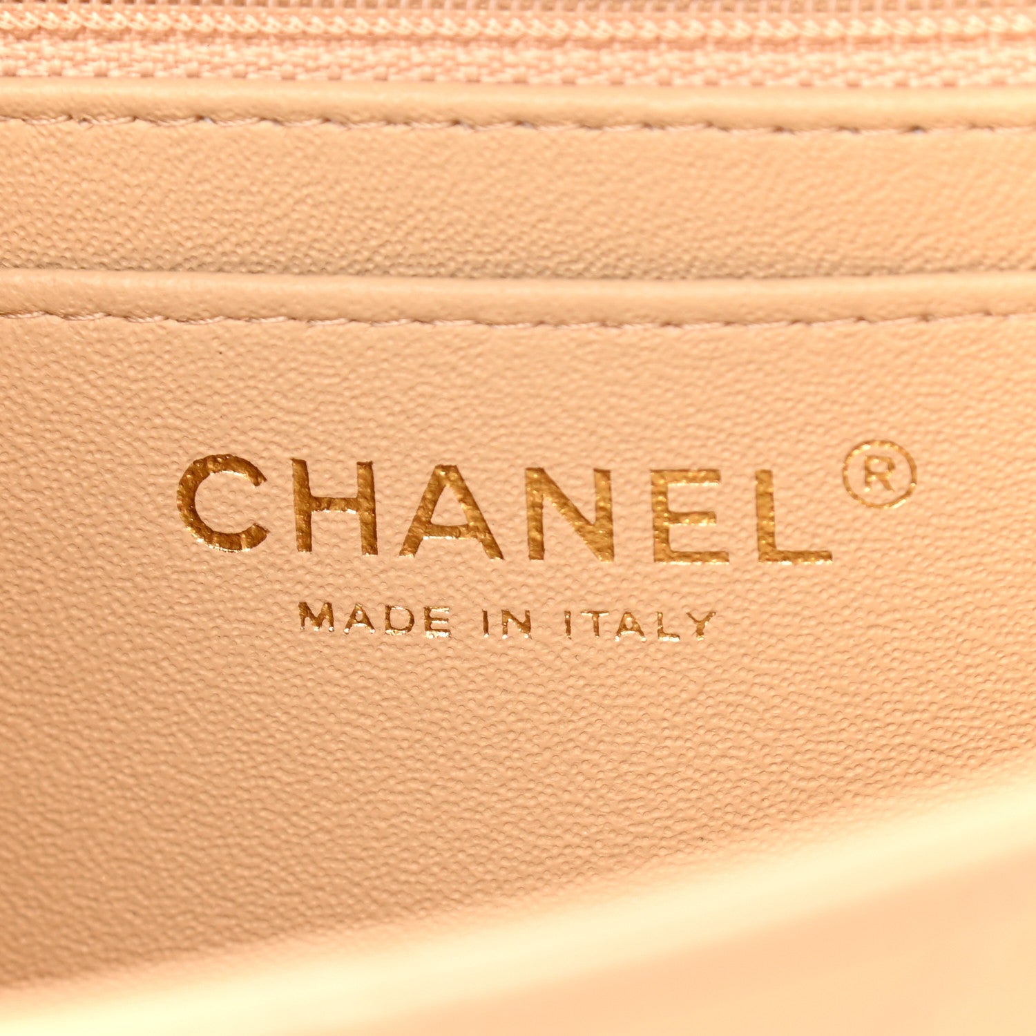 Chanel Lambskin Quilted Mini Square Flap Beige 6 of 9