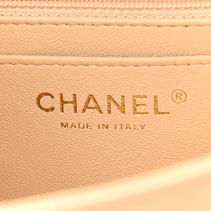 Chanel Lambskin Quilted Mini Square Flap Beige 6 of 9