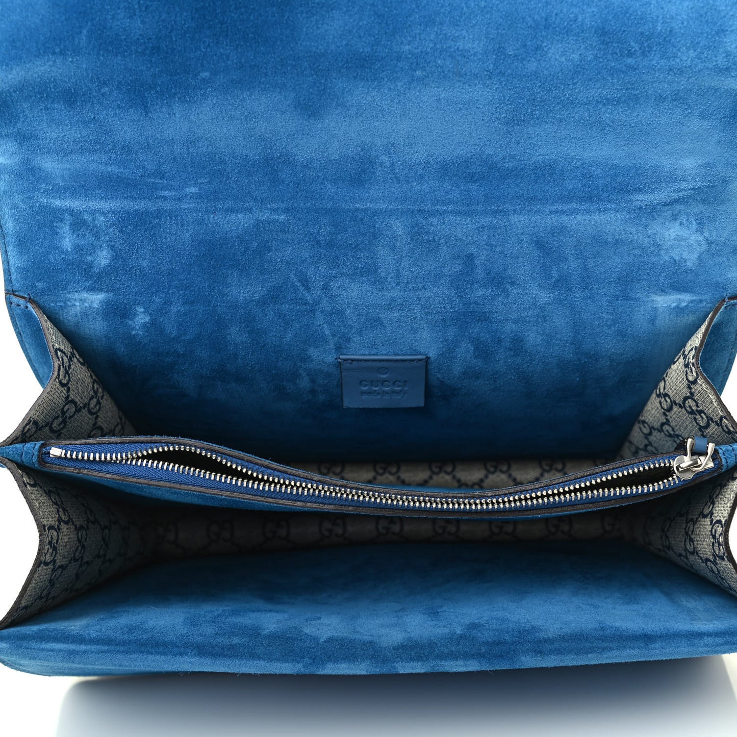 GG Supreme Monogram Blooms Medium Dionysus Shoulder Bag Beige Navy Vintage Blue