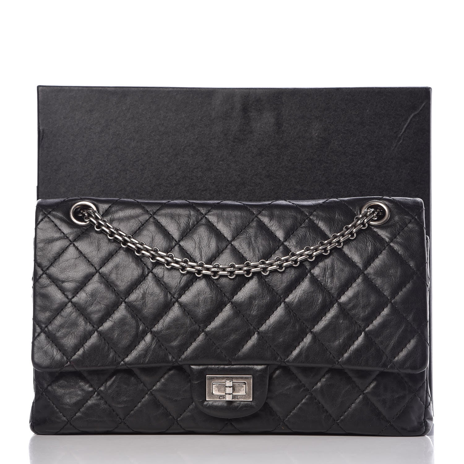 Chanel Aged Calfskin Quilted 2.55 Reissue 226 Flap Black 11 of 11