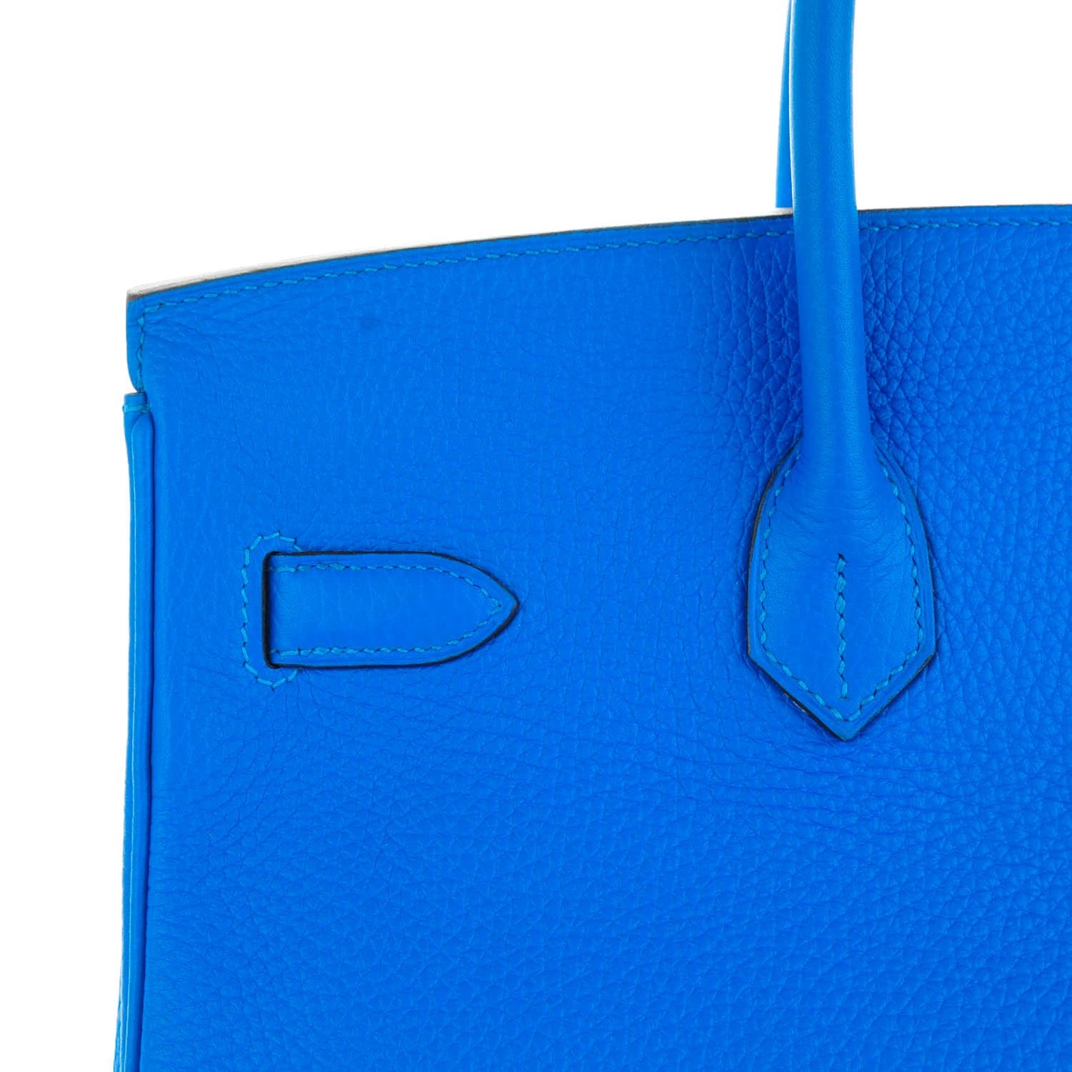 Hermes Taurillon Clemence Birkin 35 Bleu Hydra 18 of 27