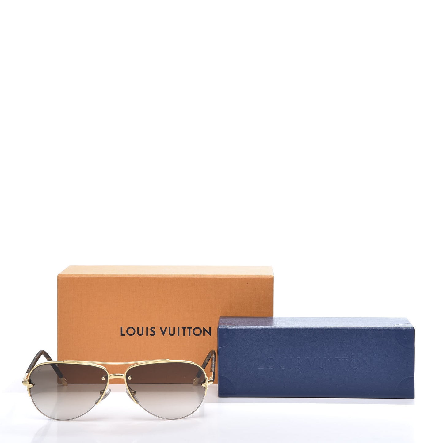 Monogram Petite Viola Pilote Aviator Sunglasses Z0571U Brown