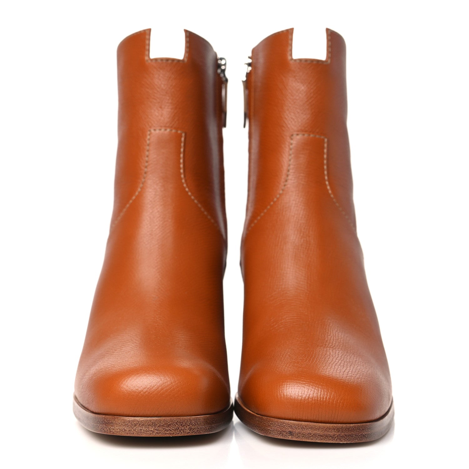 Hermes Epsom Womens Flatteuse 60 Ankle Boot 36 Naturel 2 of 9