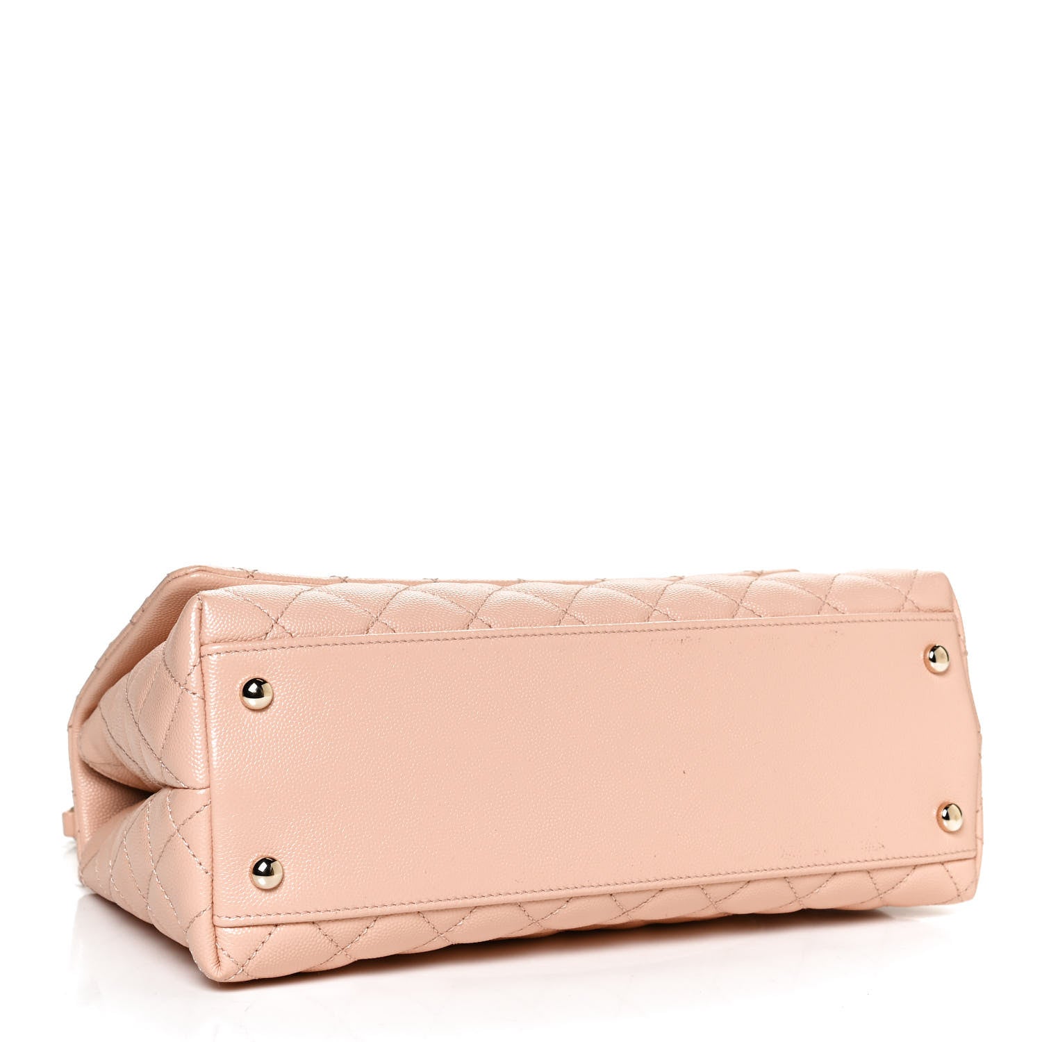 Chanel Caviar Quilted Small Coco Handle Flap Beige 4 of 11