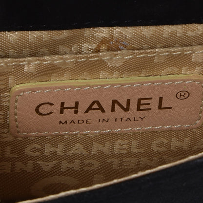 Chanel Suede Quilted Bible Book CC Clutch Black 7 of 8