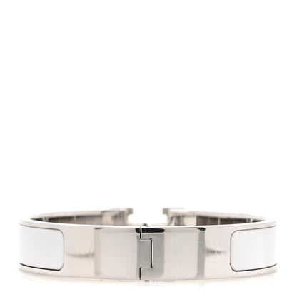 Hermes Enamel Narrow Clic Clac H Bracelet PM White 3 of 5