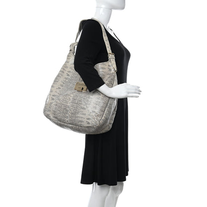 Jimmy Choo Snakeskin Embossed Calfskin Rahmyn Grey 2 of 9