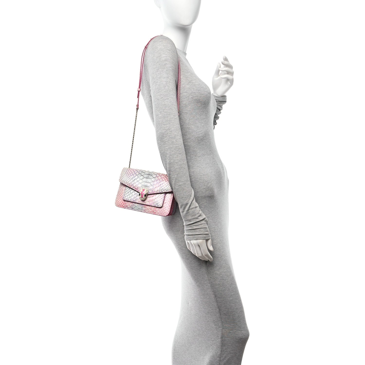 Bulgari Calfkin Snakeskin Serpenti Forever Shoulder Bag Bag Rainbow 2 of 14