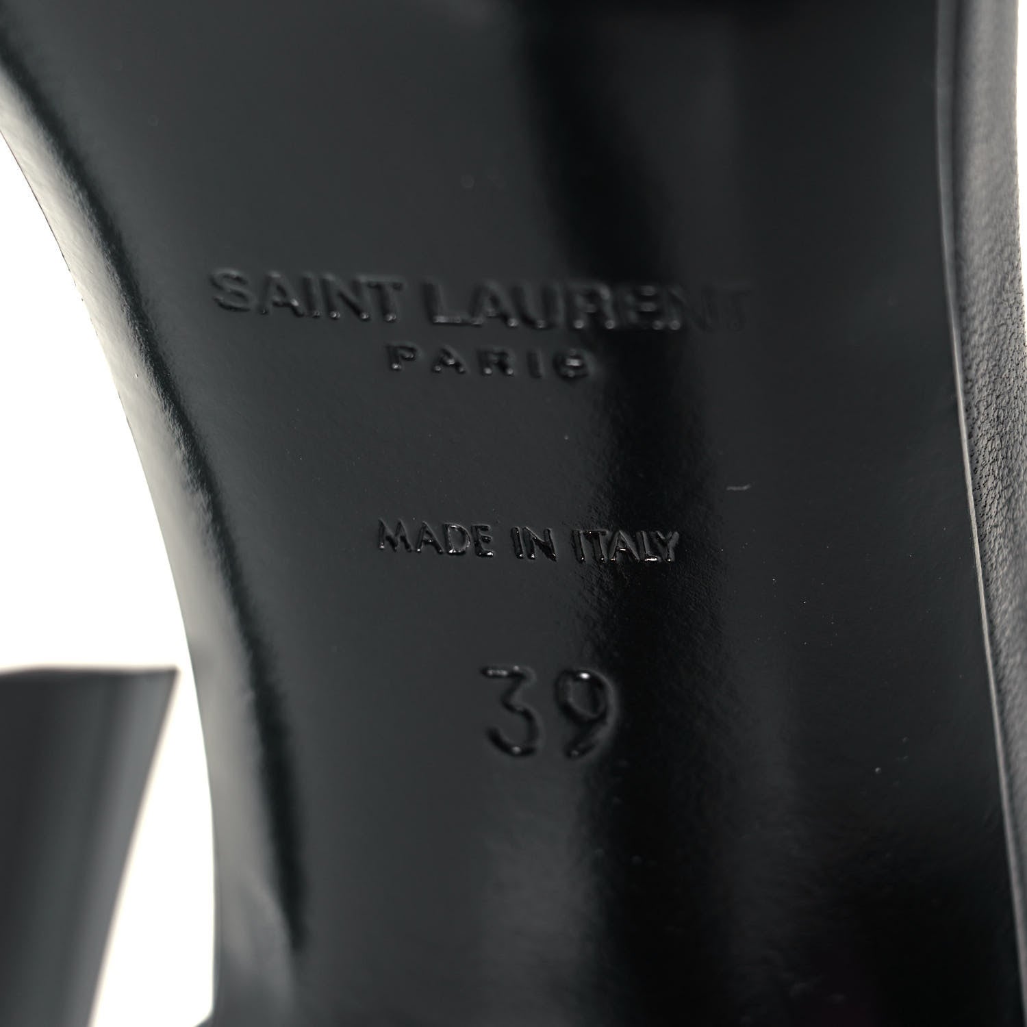 Saint Laurent Calfskin Studded Opyum 110 Sandals 39 Black 6 of 8