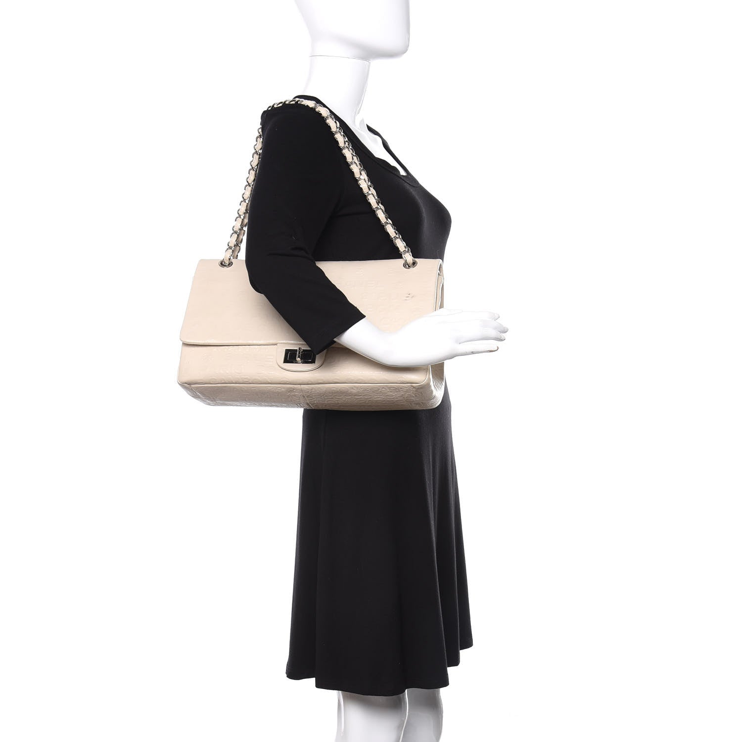 Chanel Calfskin Unlimited Jumbo Double Flap Off White 3 of 14