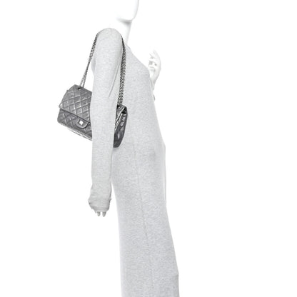 Chanel Metallic Aged Calfskin Quilted 2.55 Reissue 226 Flap Dark Silver 2 of 14