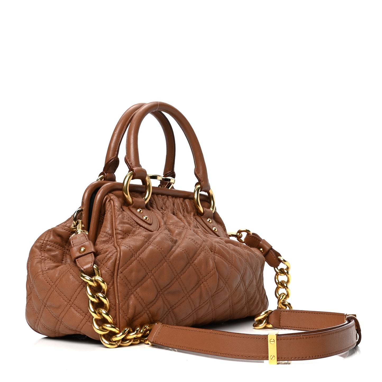 Lambskin Quilted Stam Brown