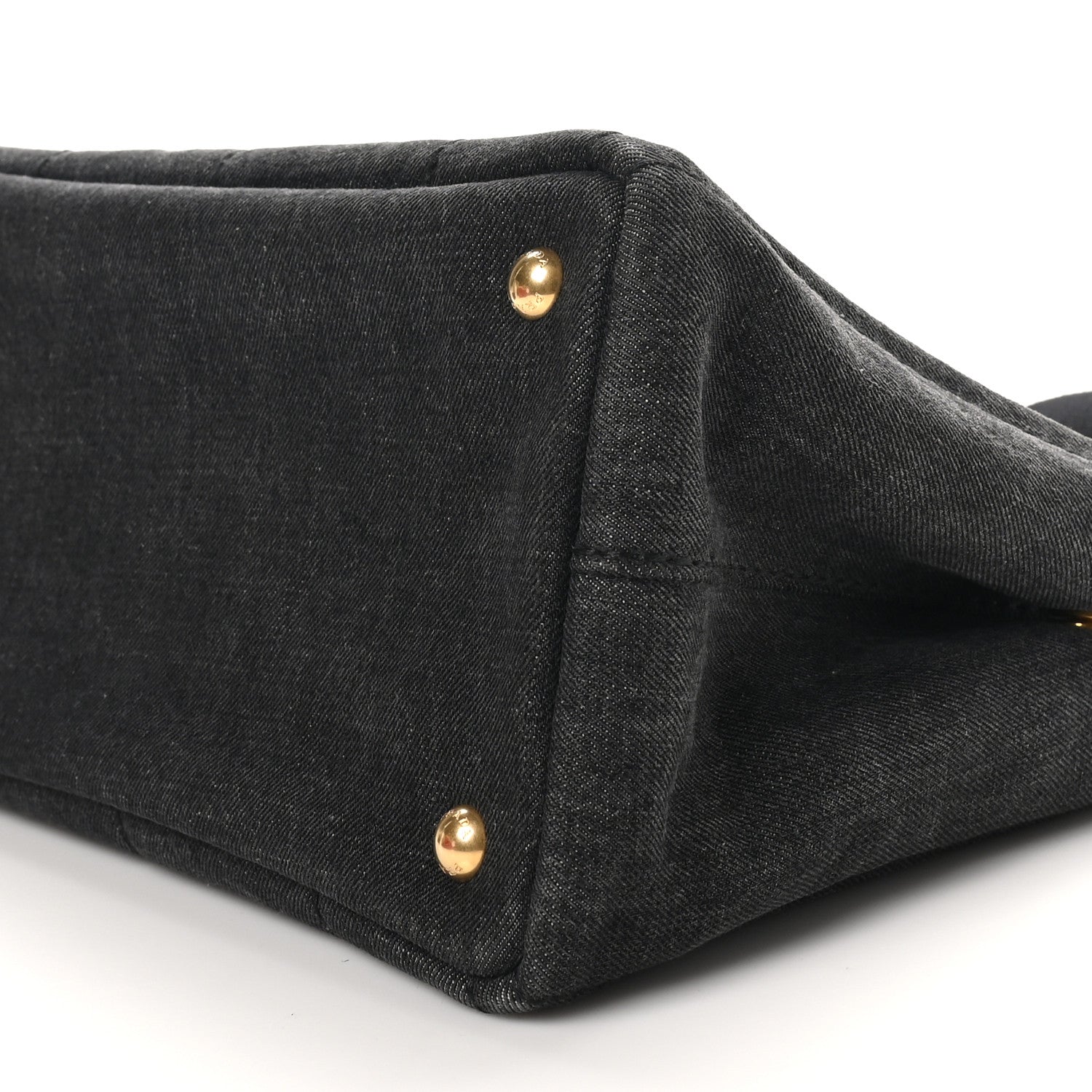 Prada Denim Small Logo Tote Black 9 of 9