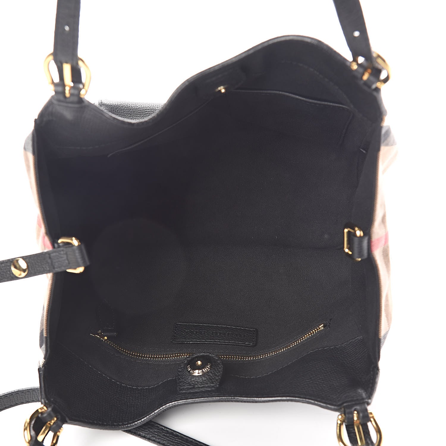 Burberry Grainy Calfskin House Check Small Canterbury Black 5 of 8