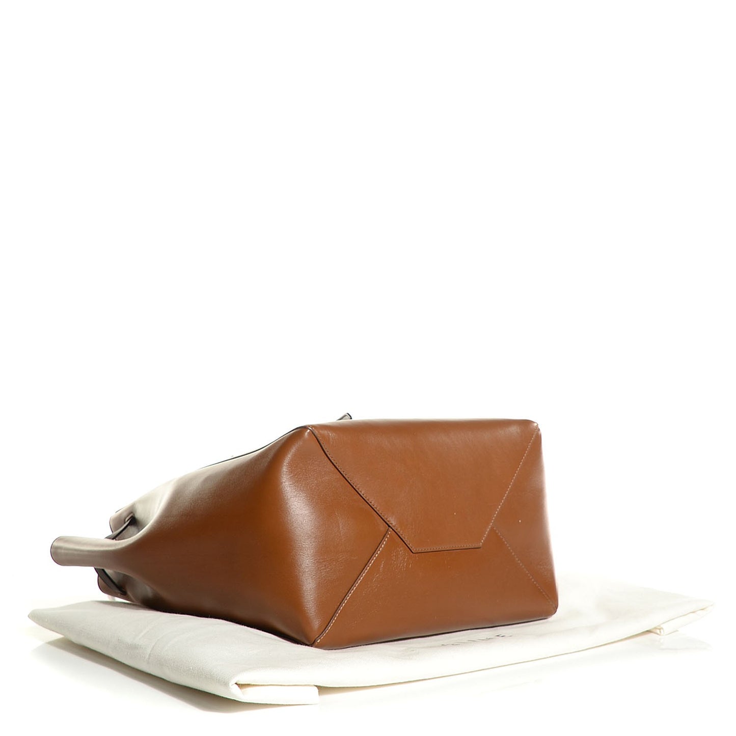 Sleek Calfskin Small Cabas Phantom Tan