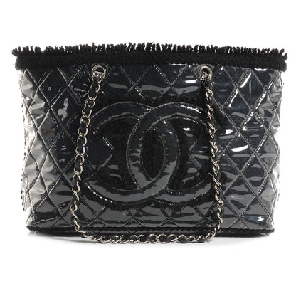 Chanel Vinyl Quilted Funny Tweed Tote Black 1 of 7
