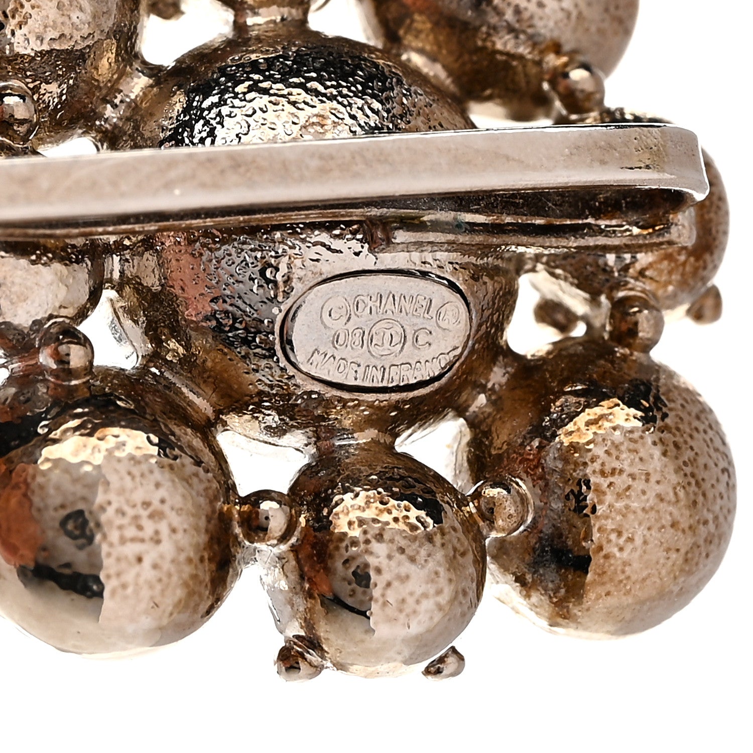 Chanel Crystal CC Hair Clip Pin Silver 3 of 4