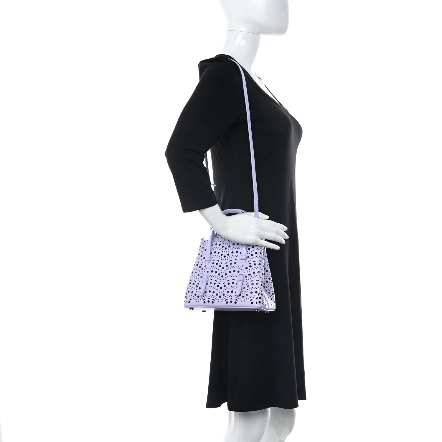 Alaia Calfskin Vienne Wave Mina 20 Bag Parme Clair 2 of 11