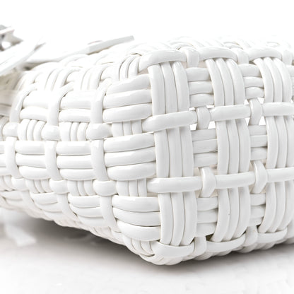 Balenciaga Faux Calfskin Braided Varnished XXS Bistro Basket White 7 of 9
