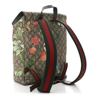 Gucci GG Supreme Monogram Tian Web Single Buckle Backpack Beige Multicolor New Acero 3 of 11