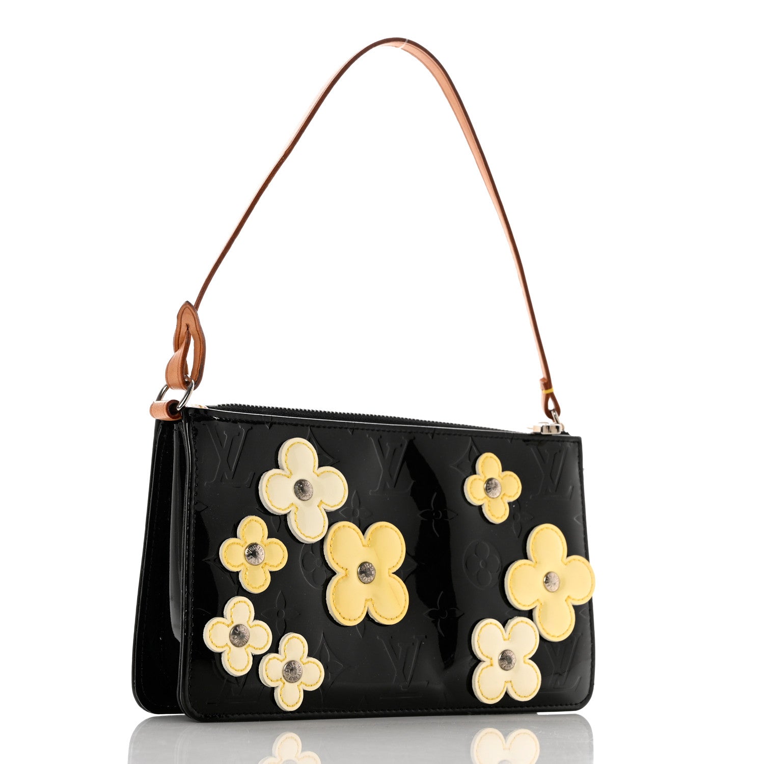 Louis Vuitton Vernis Lexington Fleurs Pochette Black 3 of 7