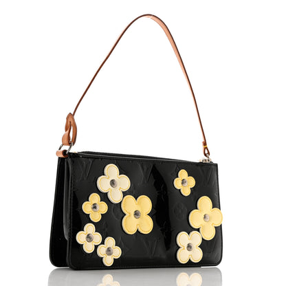 Louis Vuitton Vernis Lexington Fleurs Pochette Black 3 of 7