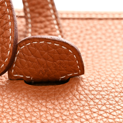 Hermes Taurillon Clemence Evelyne III PM Gold 6 of 9