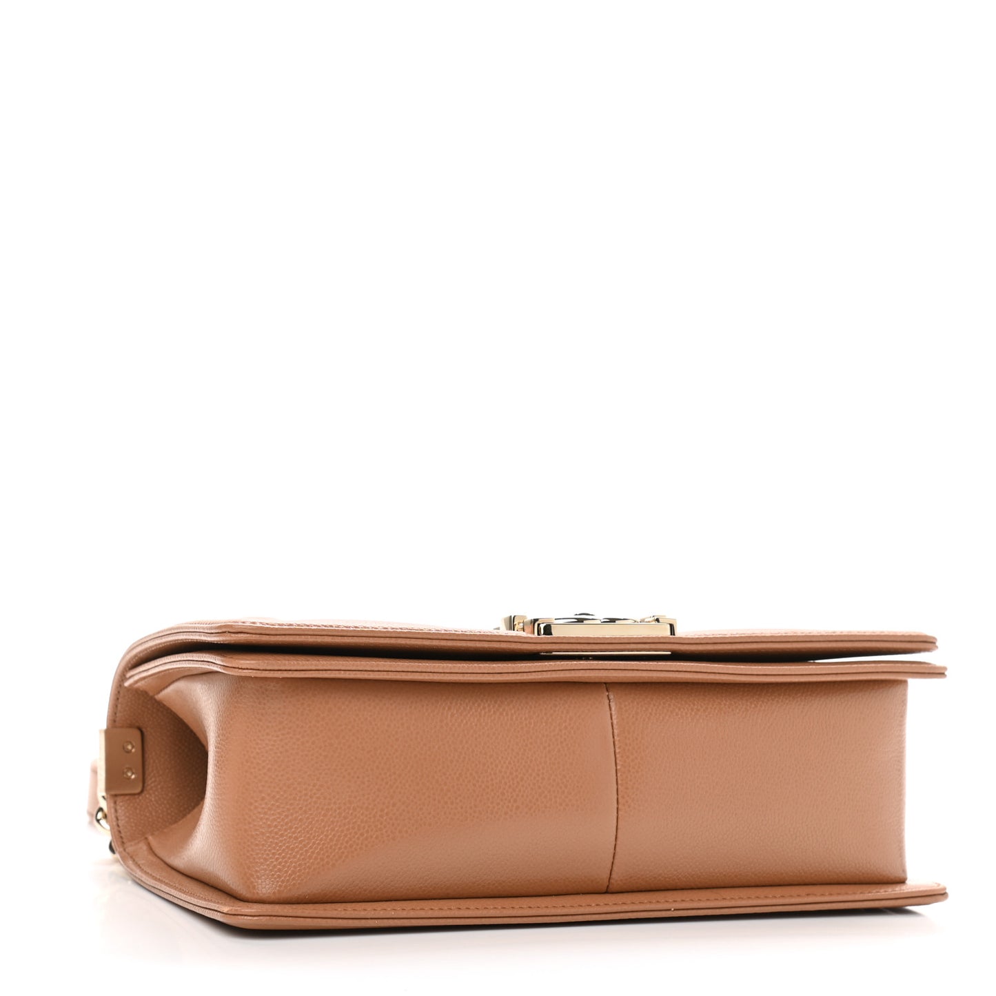 Caviar Quilted Medium Boy Flap Brown