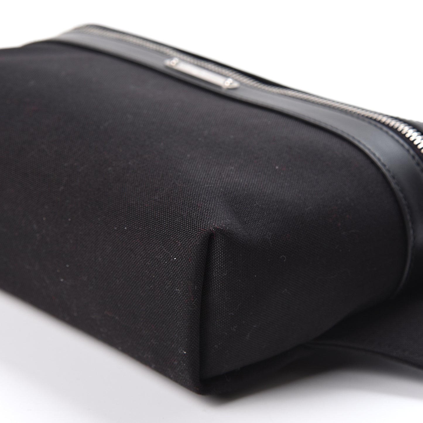 Canvas Calfskin City Belt Bag Black