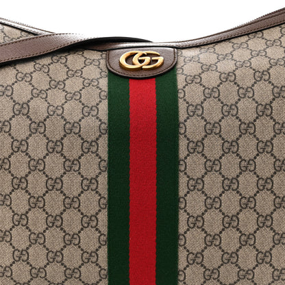 Gucci GG Supreme Monogram Web Ophidia Half Moon Hobo Brown 8 of 10