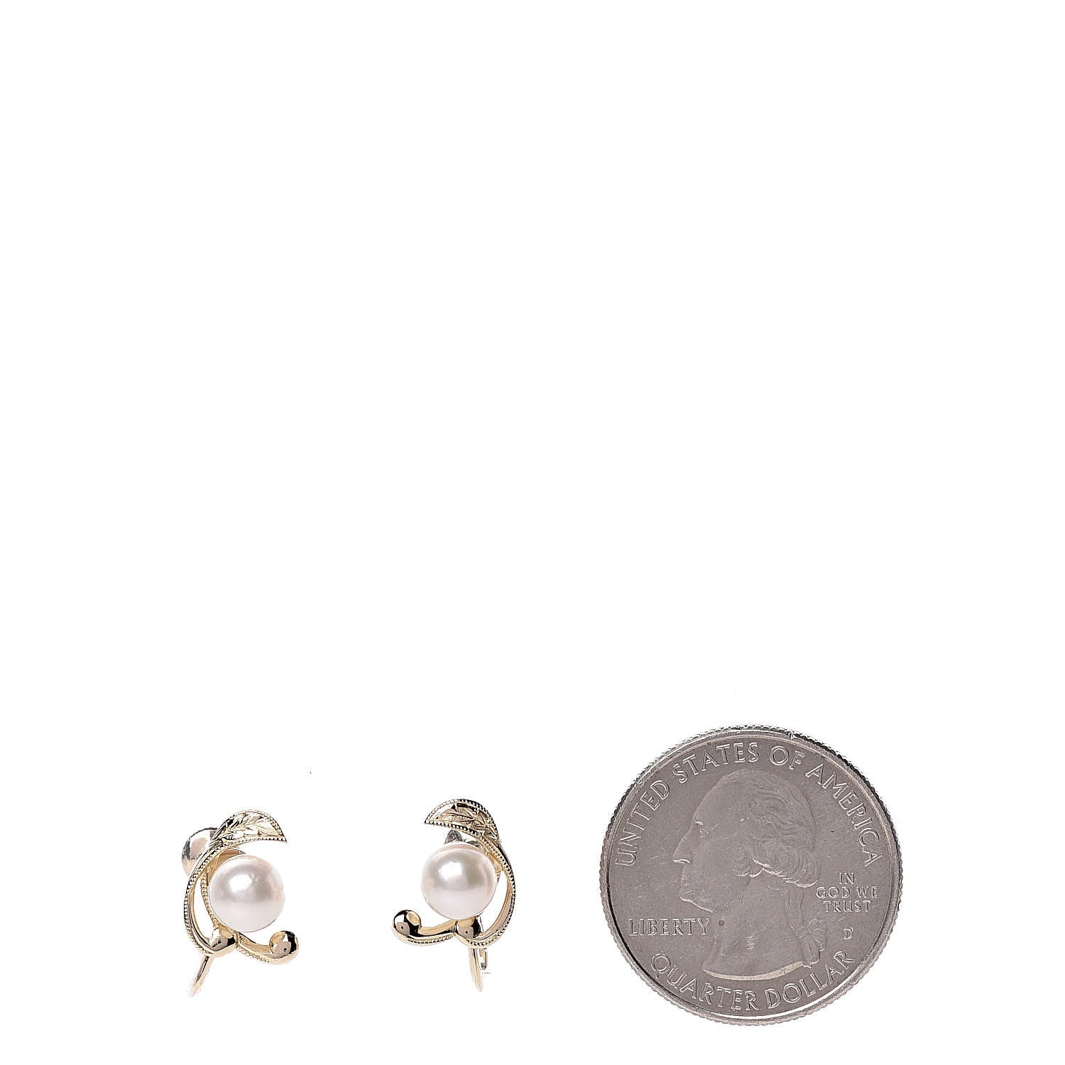Mikimoto 14K Yellow Gold Akoya Pearl 6mm Screw Back Earrings 2 of 5