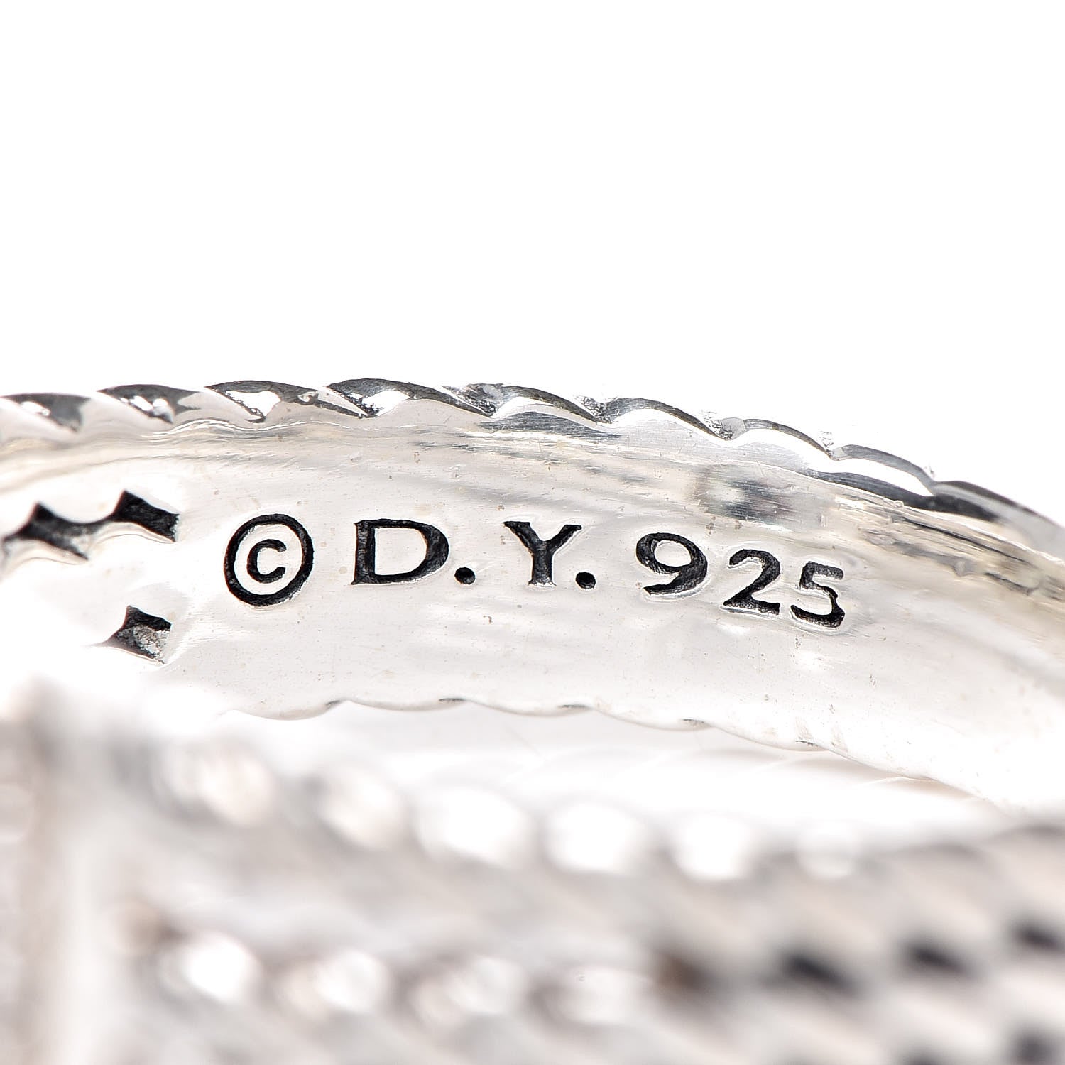 David Yurman Sterling Silver Diamond Prasiolite 10mm Petite Wheaton Ring 53 6.5 5 of 5