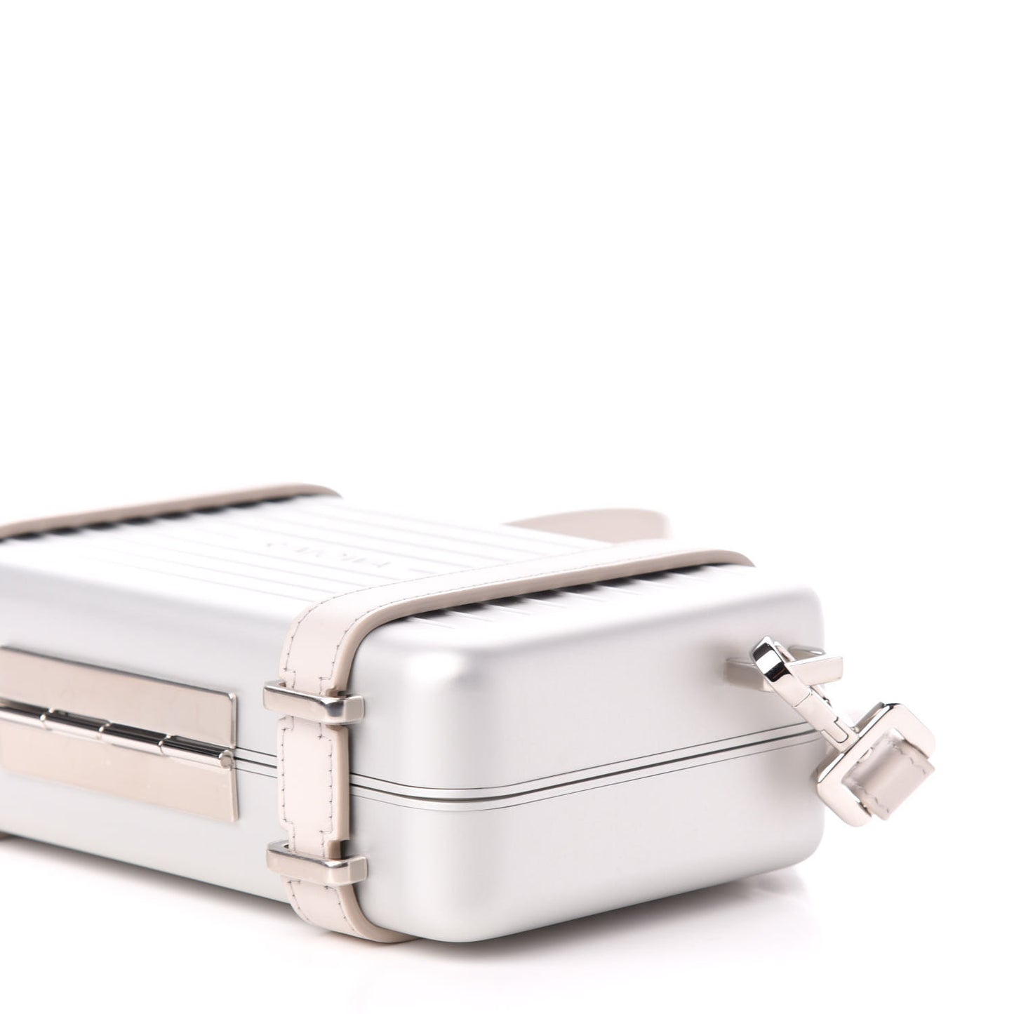 X RIMOWA Aluminum Personal Clutch On Strap Pink