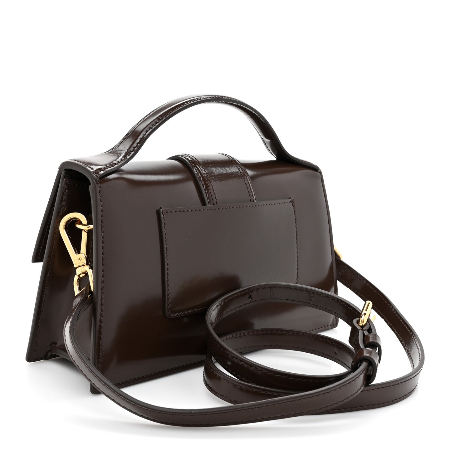 Glazed Calfskin Le Grand Bambino Midnight Brown