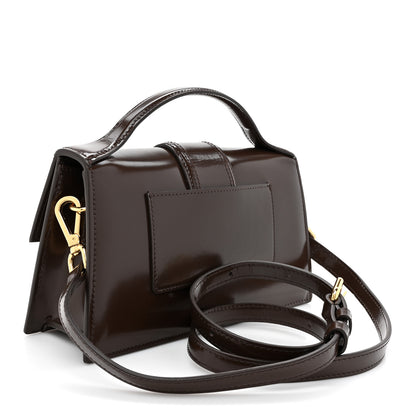Jacquemus Glazed Calfskin Le Grand Bambino Midnight Brown 3 of 15