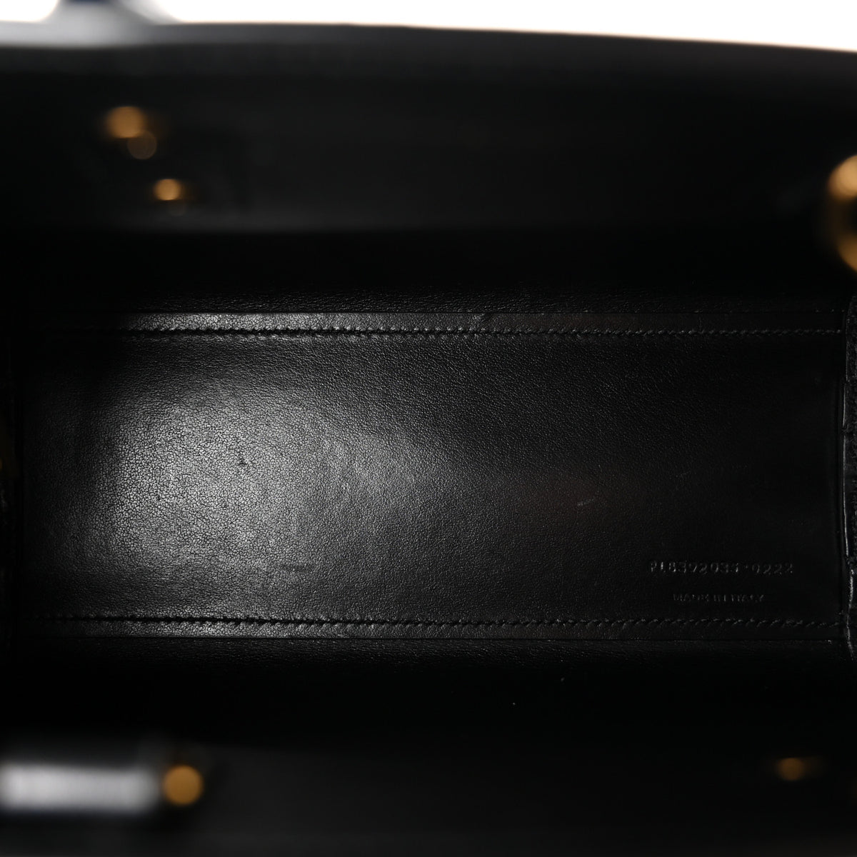 Calfskin Crocodile Embossed Nano Sac De Jour Black