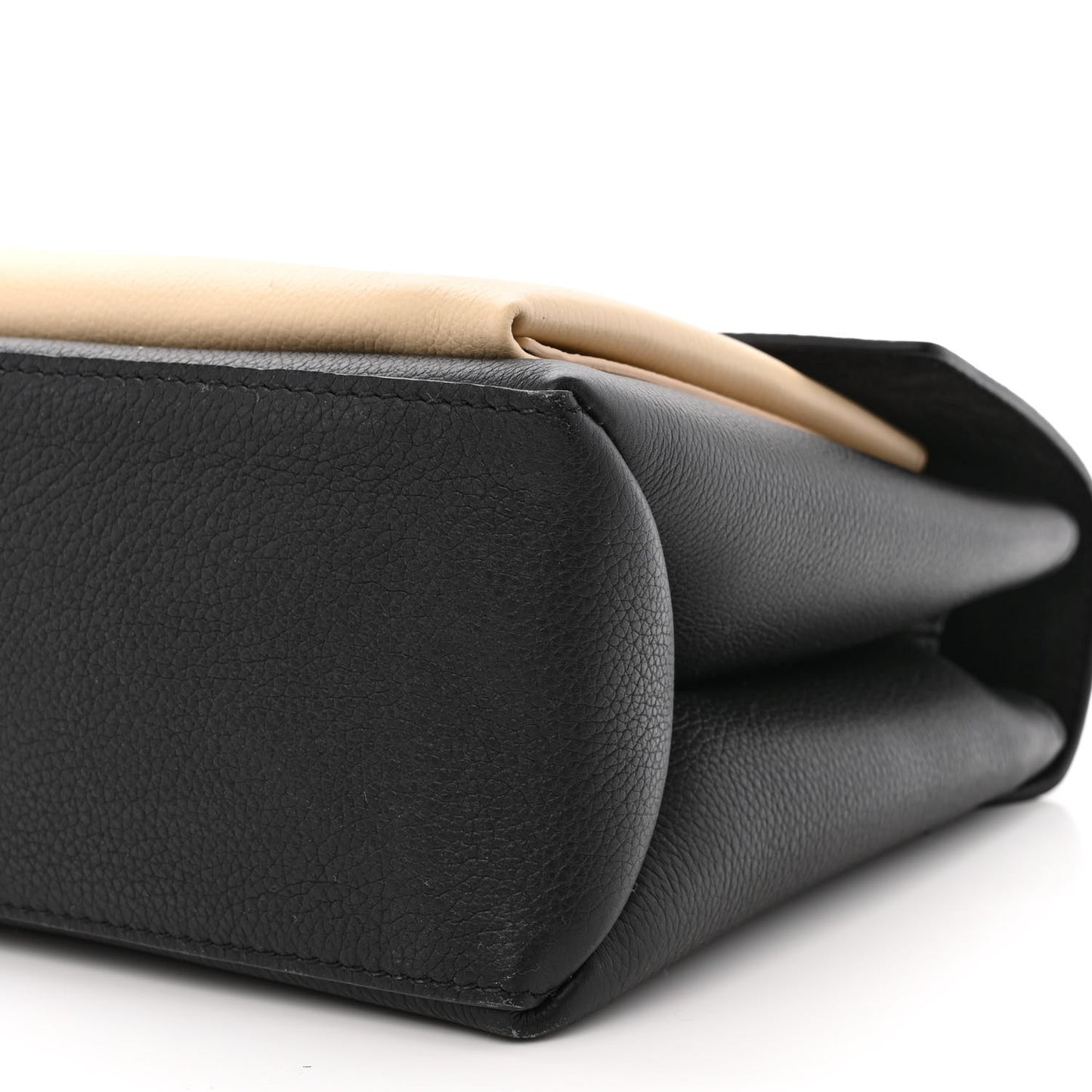 Soft Calfskin My Lockme Top Handle Vanille Black
