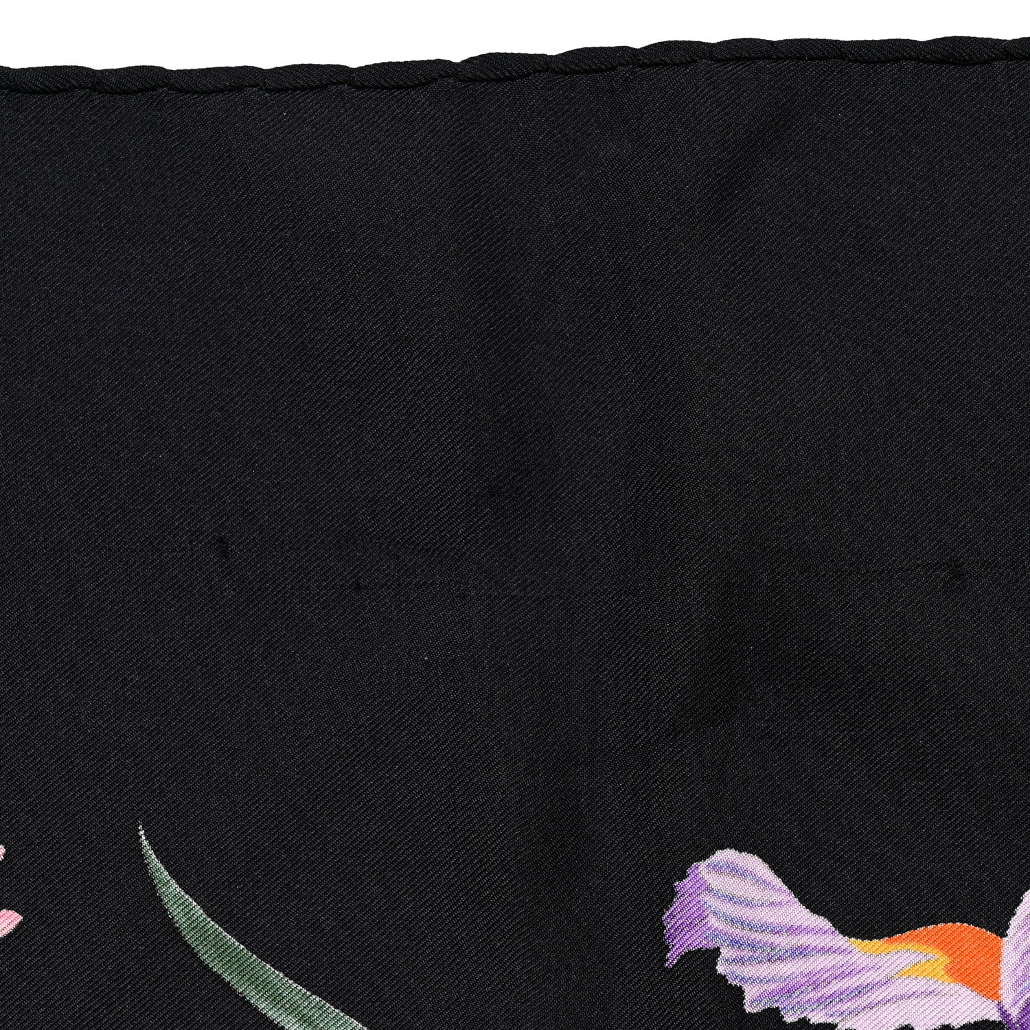 Gucci Silk Twill Flora Beauty Square Scarf Black 6 of 6
