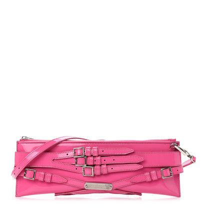 Burberry Patent Bridle Calfskin Parmoor Clutch Bag Pink 1 of 9