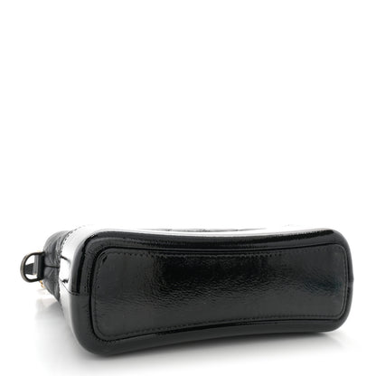 Chanel Patent Goatskin Quilted Medium Gabrielle Hobo Black 4 of 13