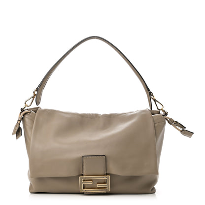 Fendi Nappa Large Mamma Baguette Tortora 1 of 10