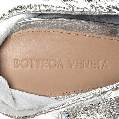 Bottega Veneta Metallic Crushed Nappa Glitter Plexiglass Almond Pumps 39.5 Silver 6 of 7