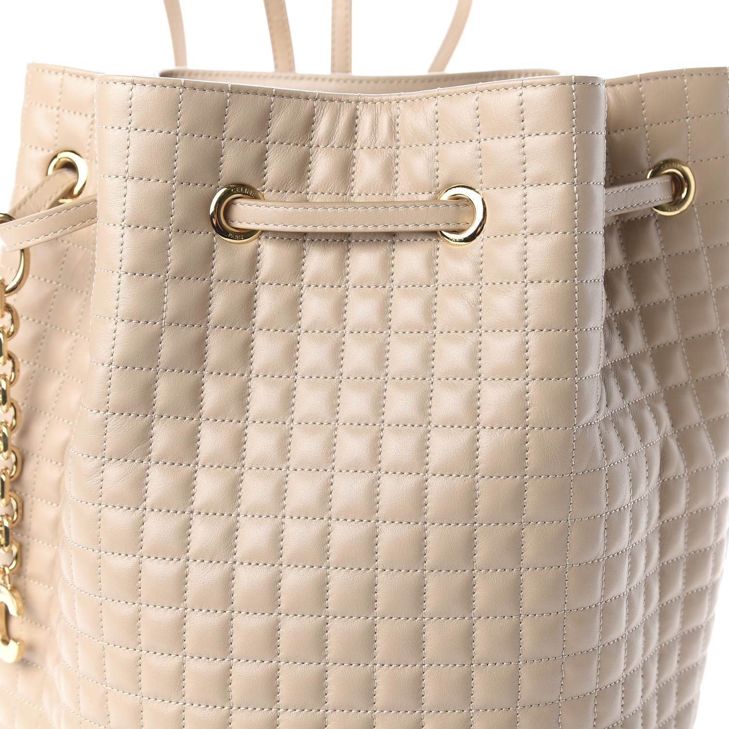 Celine Calfskin Quilted Small C Backpack Nude 9 of 9