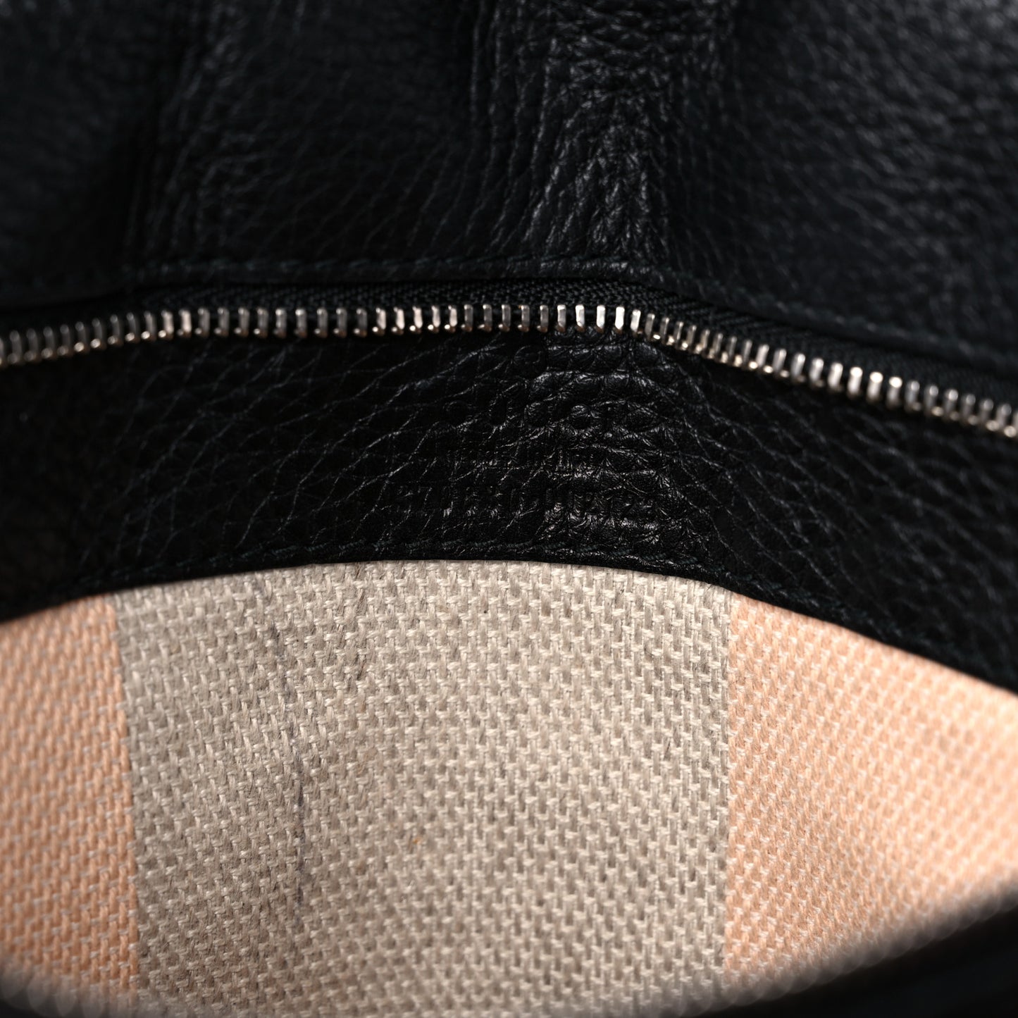 Pebbled Calfskin Large Bamboo Daily Top Handle Bag Black