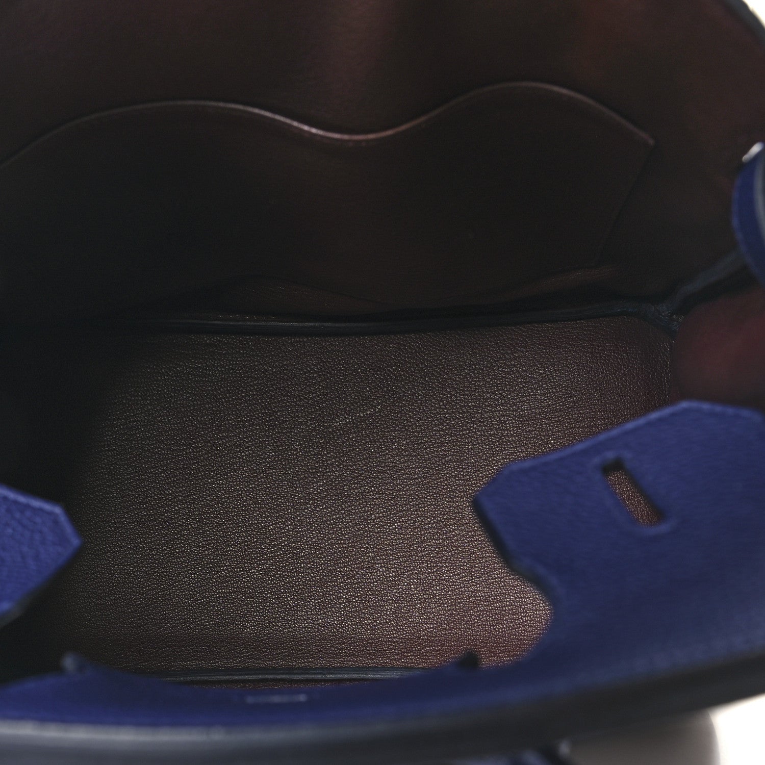 Hermes Togo Swift Officier Birkin 30 Bleu Encre Rouge H 5 of 12