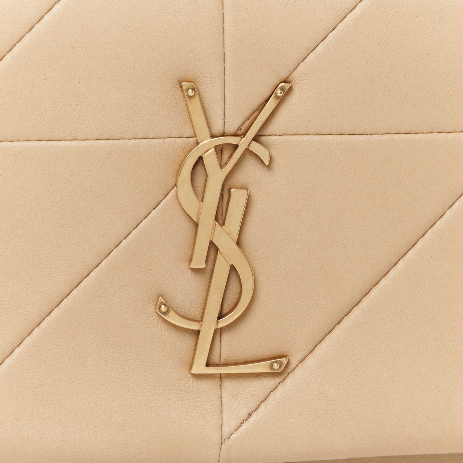 Saint Laurent Lambskin Patchwork Monogram Medium Jamie Beige 9 of 11