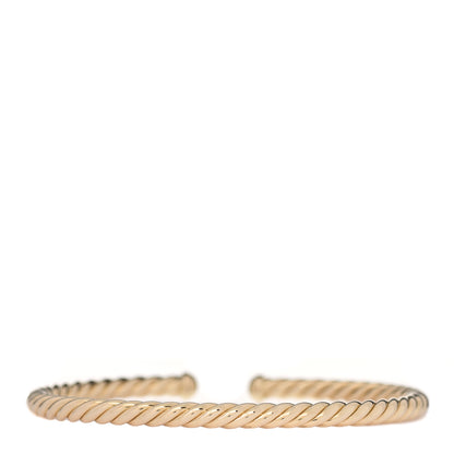 David Yurman 18K Yellow Gold 4mm Cablespira Bracelet 3 of 5