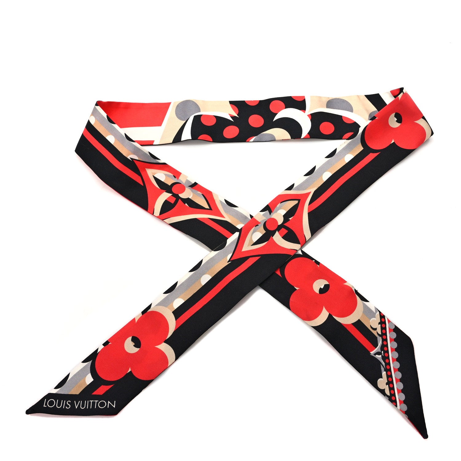 Louis Vuitton Silk Pop Monogram BB Bandeau Red 1 of 3