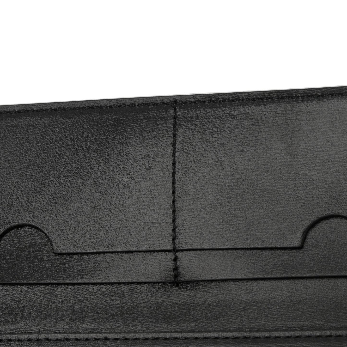 Calfskin Jitney Quote Flap Wallet On Chain Black